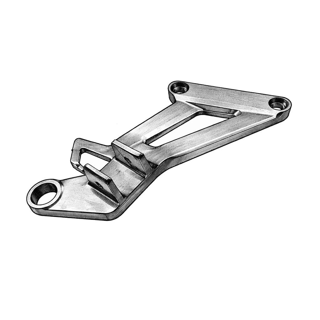 Soporte estribera trasera derecha